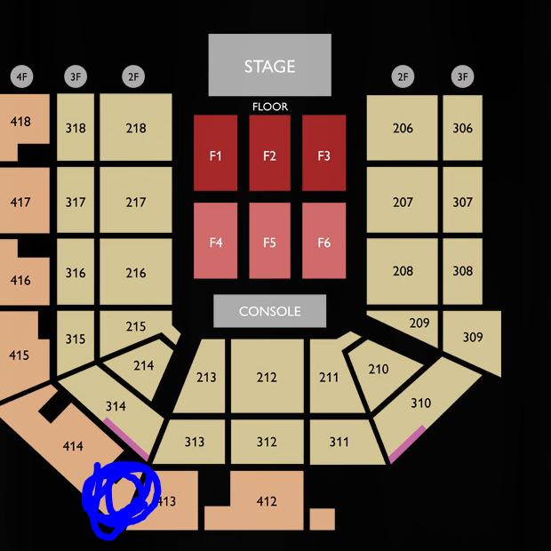 제니 콘서트 414구역 H열 양도