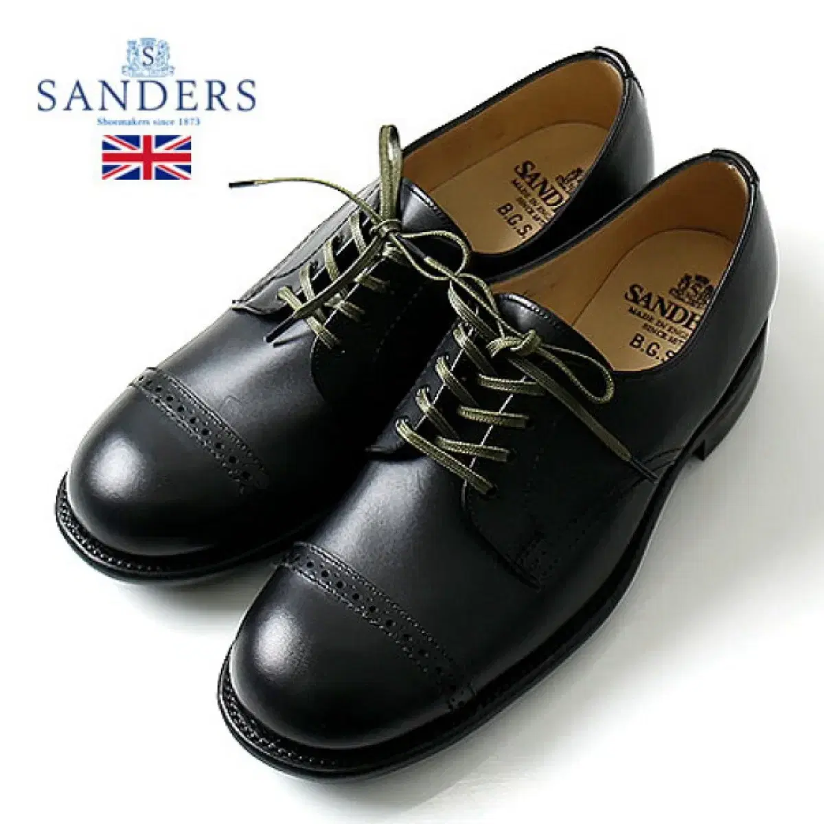 샌더스 B.G.S. PUNCHED CAP DERBY SHOE 1944BO