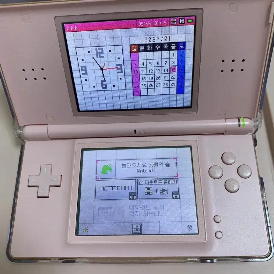 닌텐도 ds lite 노블핑크 놀동숲 일괄