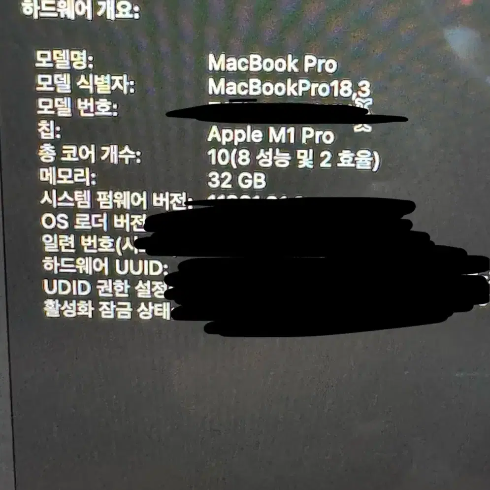 맥북 M1 Pro(10,16) 14인치 32GB/2TB/100%/애케플