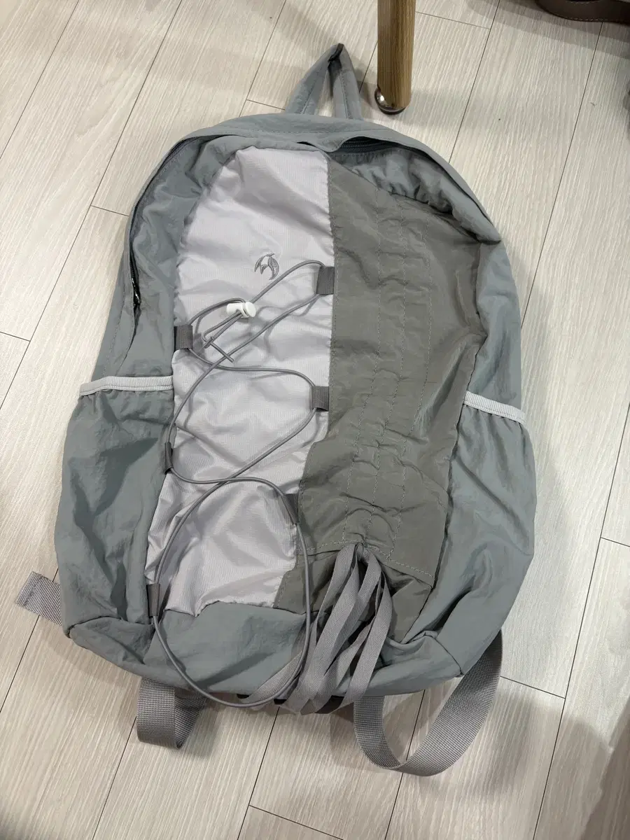 YK Half-string nylon backpack gray