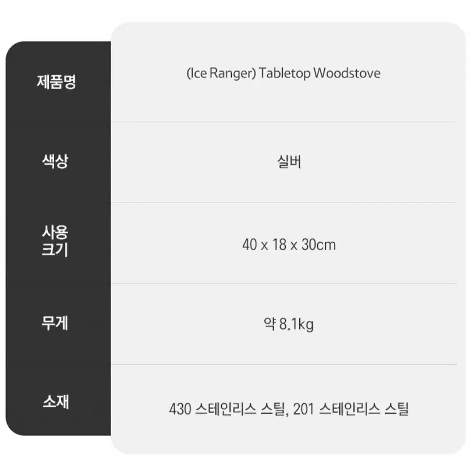 캠핑 테이블탑 화목난로 스토브