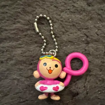 핑크 원숭이/원숭이 튜브 키링 키링 핑크/슈퍼 레어