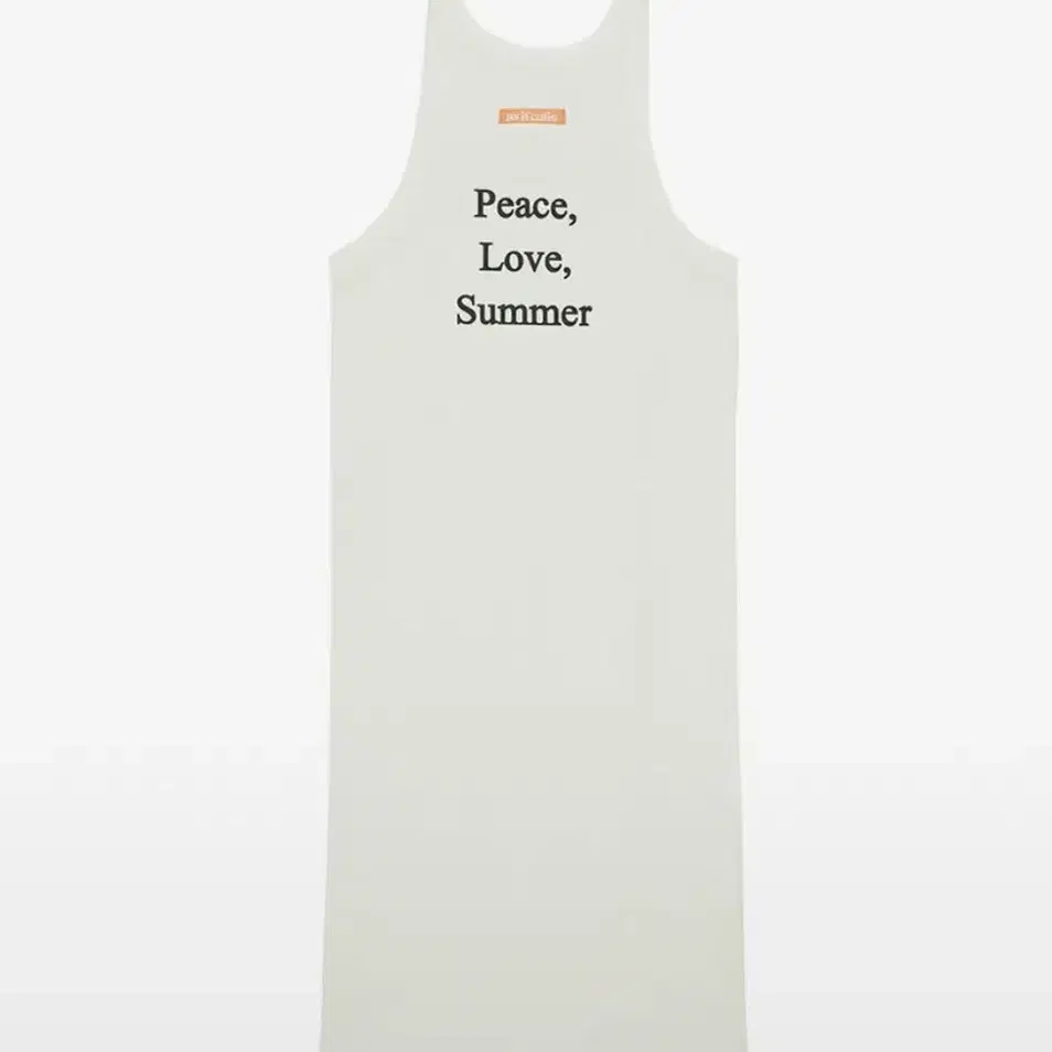 에즈이프캘리 RIB SLEEVELESS DRESS IVORY