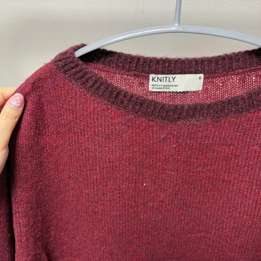 니틀리 알파카 스웨터 니트 레드 knitly alpaca sweater