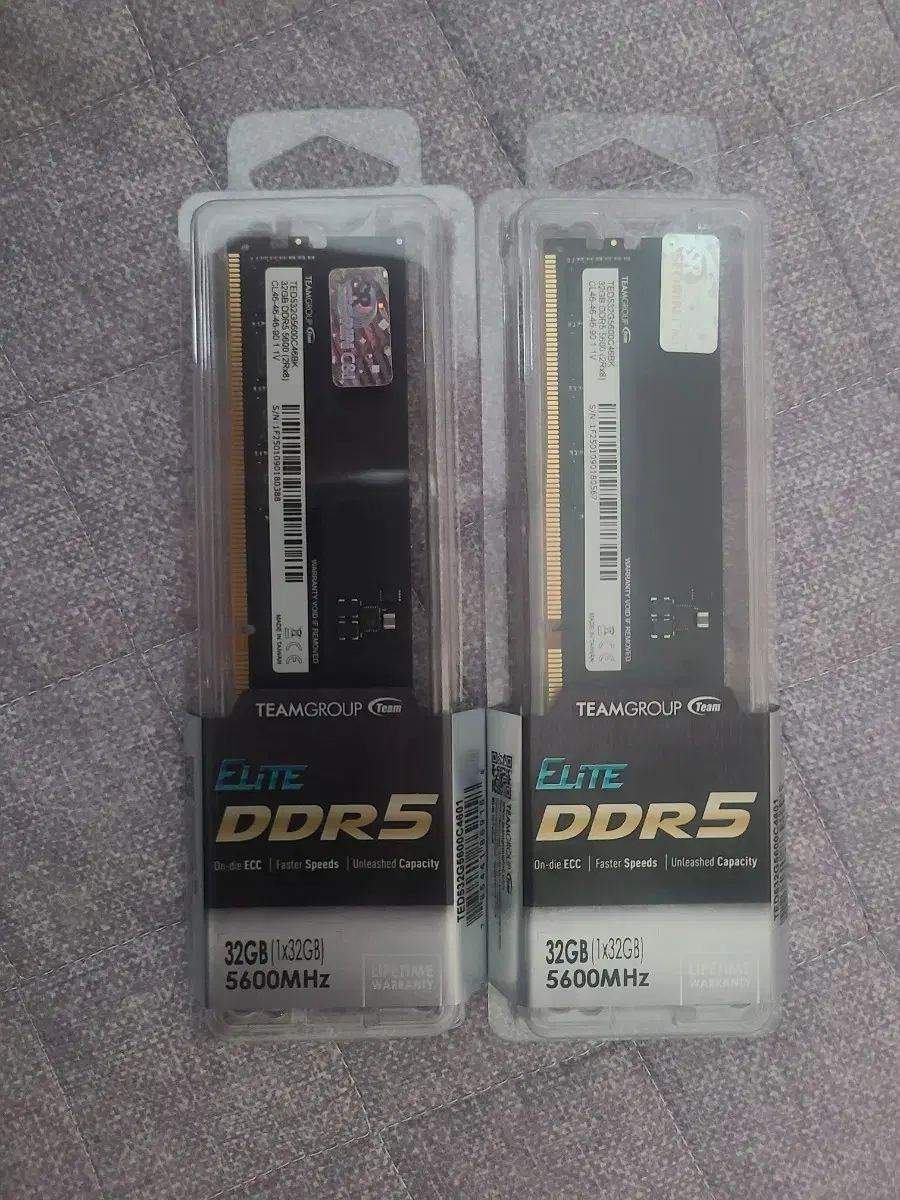 팀그룹 DDR5 5600 ELITE 64GB 램 (32GB*2) 미개봉