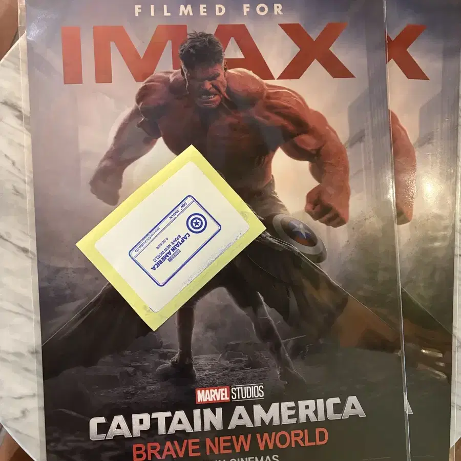 캡틴아메리카 브레이브 뉴 월드 IMAX A3 포스터 도장 포함