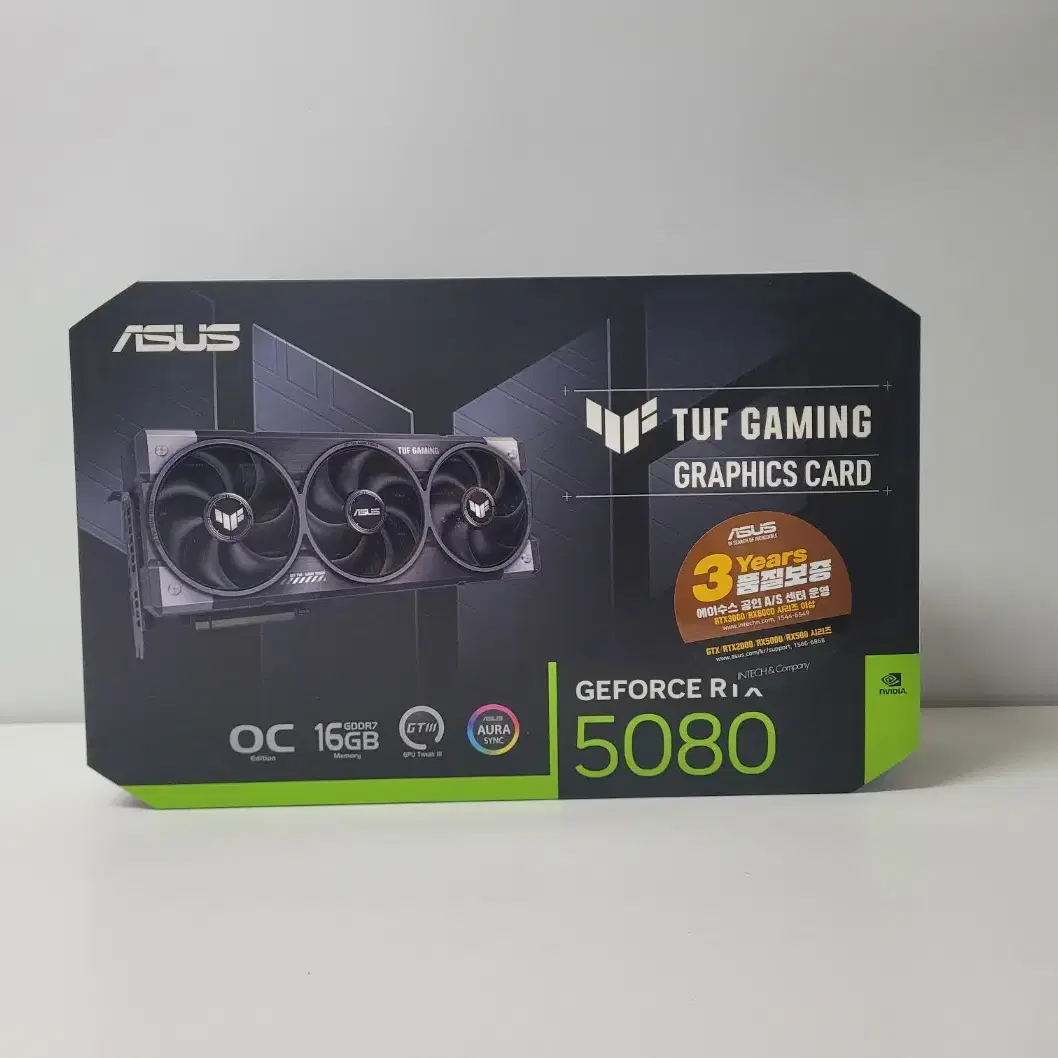 (새제품)ASUS TUF Gaming 지포스 RTX 5080 OC D7