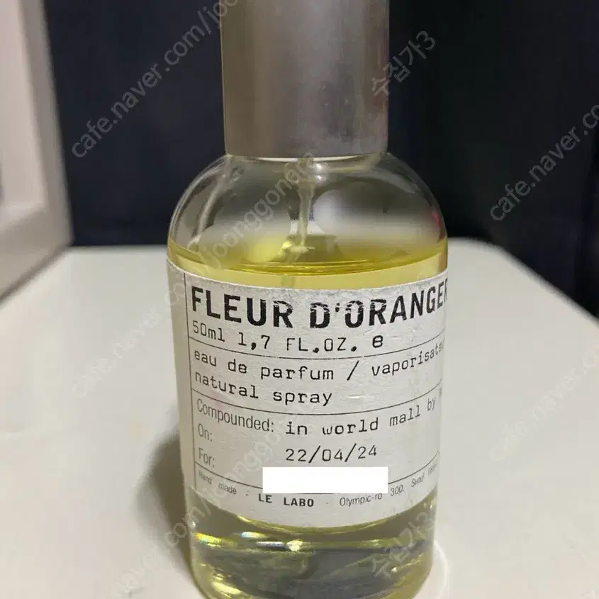 르라보 플뢰르 도란줴27 edp 50ml 국문. 플레르 도란줴