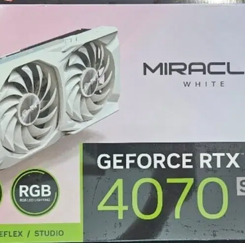 이엠텍 지포스 rtx 4070 super miracle x3 white