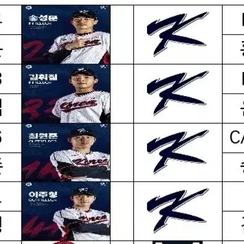 2024KBOWBC국가대표 야구 선수단 싸인볼 케이스용 이름표(ㅣ김도영등