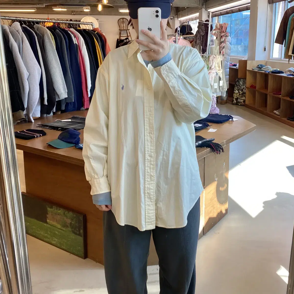 폴로 랄프로렌 솔리드 셔츠 (Man 2XL) B0864