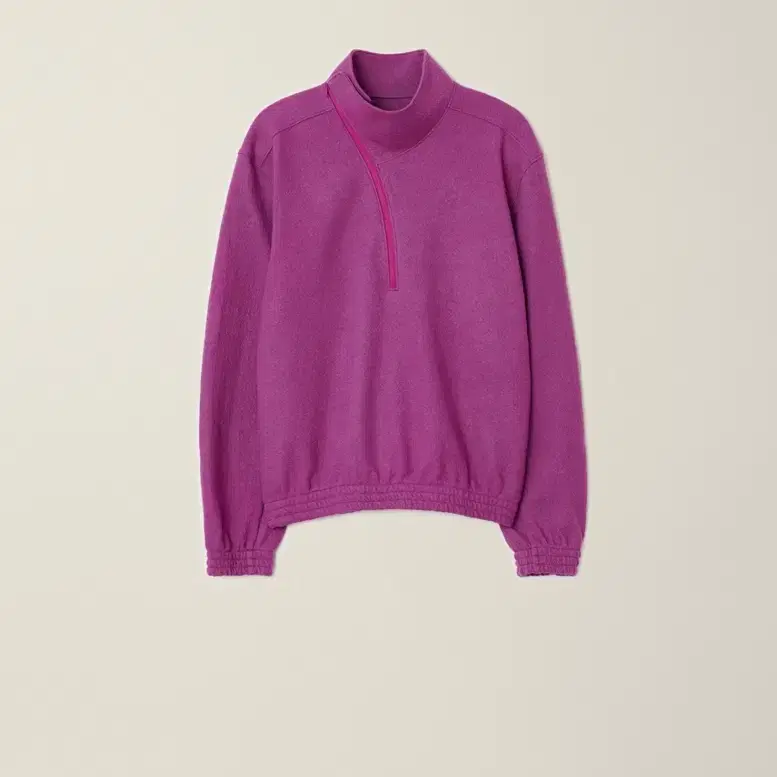 EE CURVED HALF WOOL ZIP - UP VIOLET