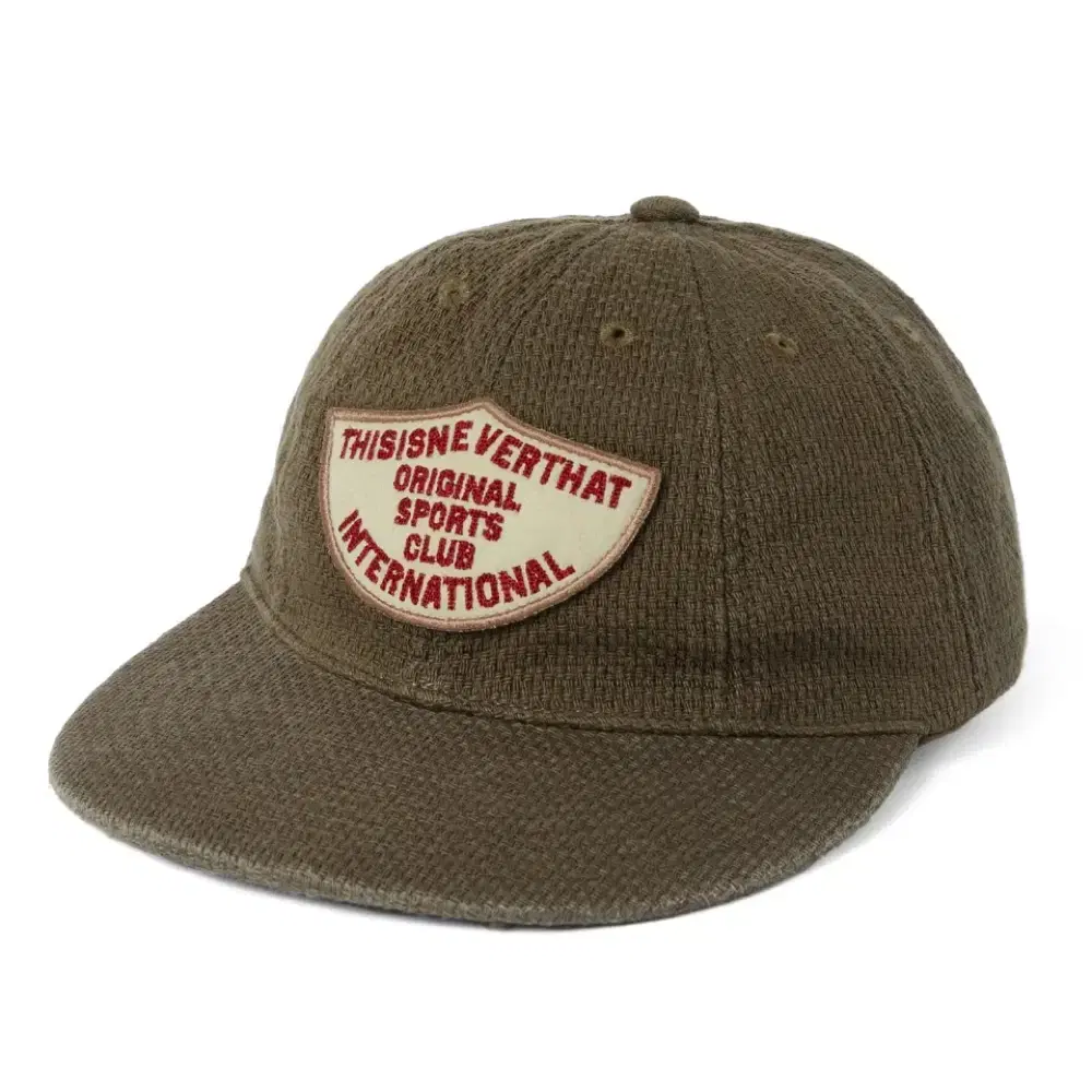 디스이즈네버댓 Washed Dobby Patch Cap Olive