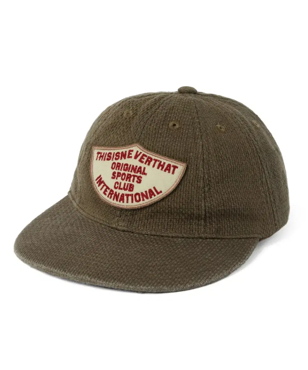 디스이즈네버댓 Washed Dobby Patch Cap Olive