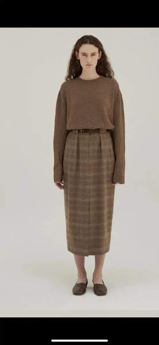 모이아 round wool skirt