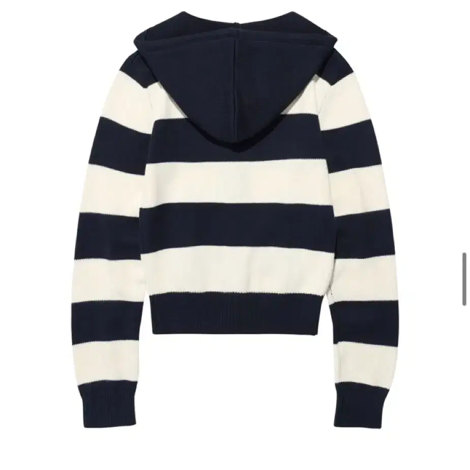 STRIPE KNIT HOODIE ZIP-UP