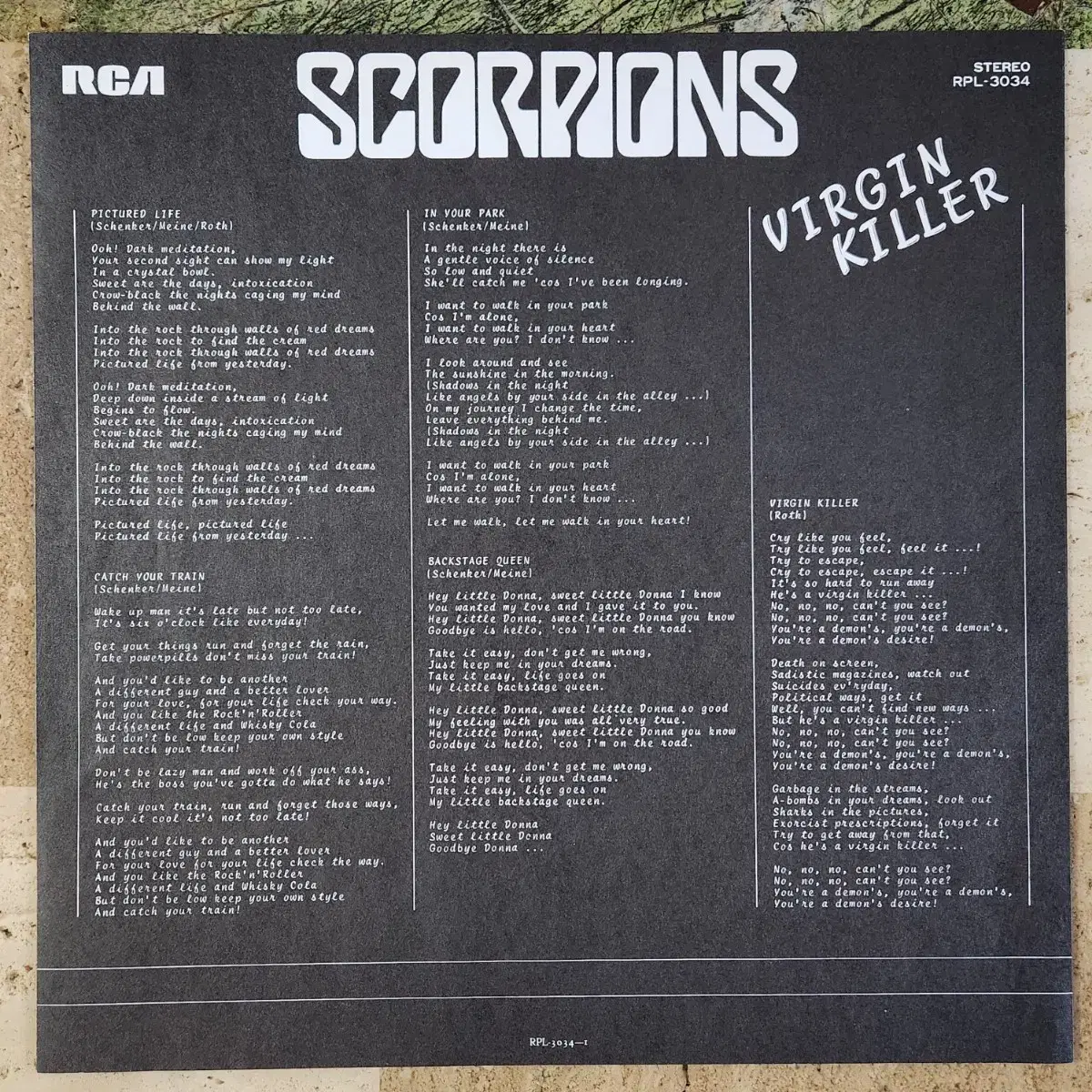 스콜피온스(Scorpions) Virgin Killer(82) LP