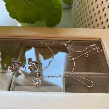 아쿠아 마린 목걸이 반지 세트