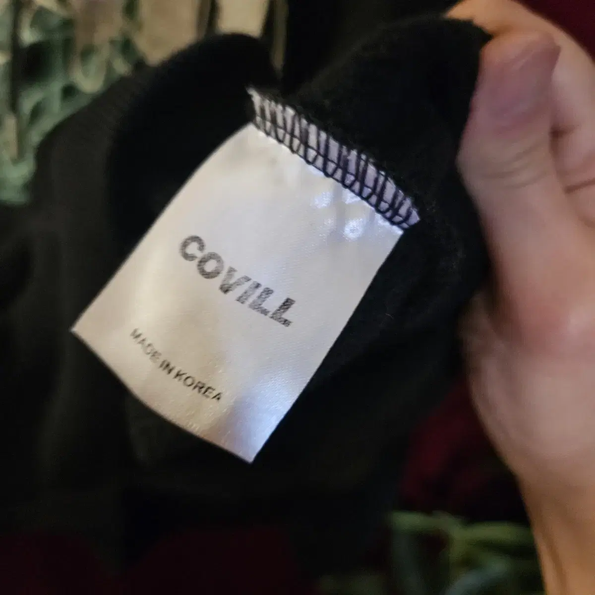 COVILL 빅로고 기모 후드 티셔츠 Free size