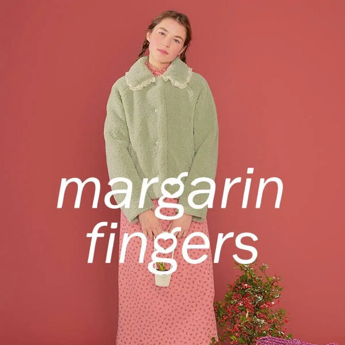 마가린핑거스 레이스 버클 퍼자켓 Margarin fingers lace