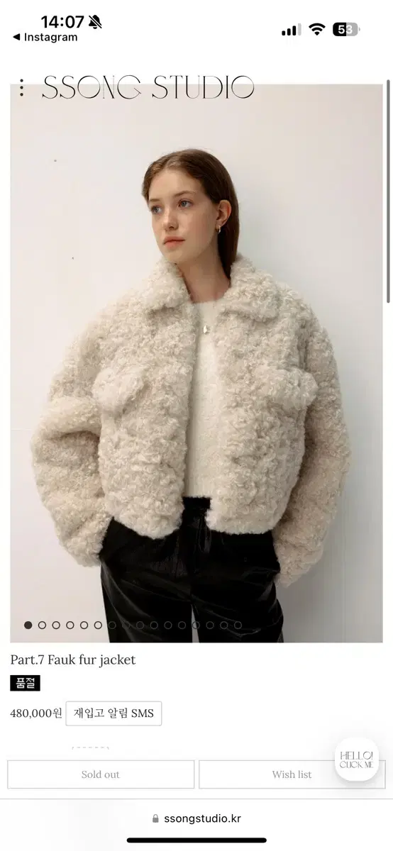 ssongstudio Part.7 Fauk fur jacket 쏭스튜디오