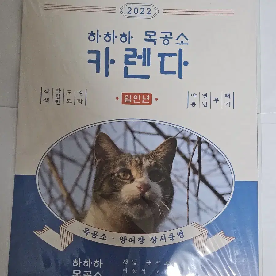 하하하 고양이 유튜브 2022 달력 벽결이 달력 목공소 매거진 포스터