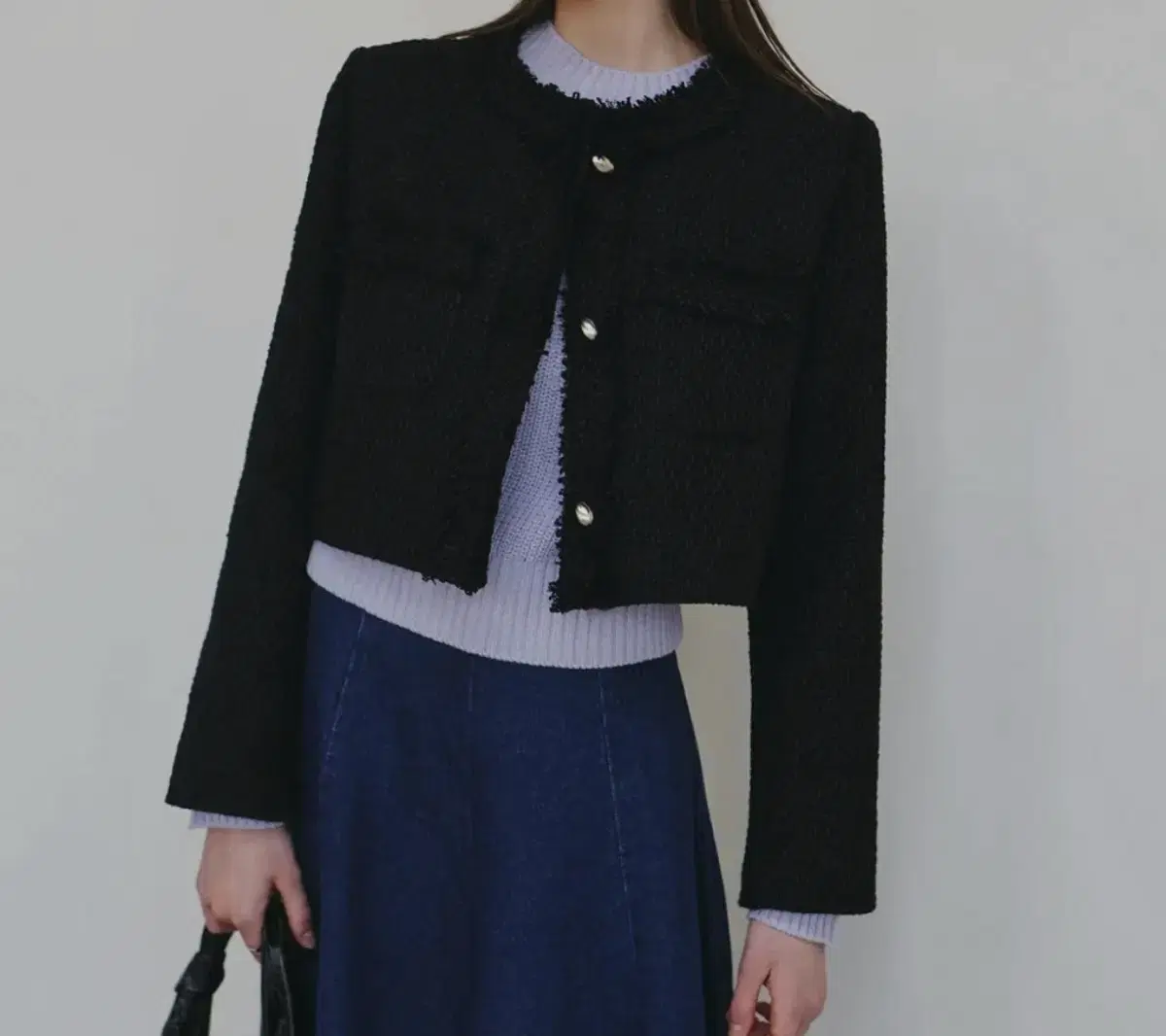 닉앤니콜 트위드 자켓 CHARLOTTE CROP TWEED JACKET_