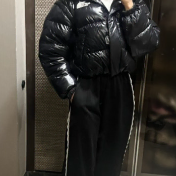 W'S GLOSSY DT RDS DOWN JACKET 노스패딩(85) 팜