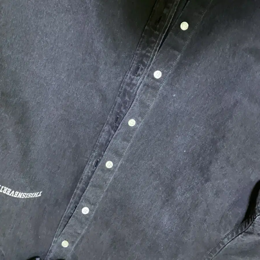 디스이즈네버댓 (FW23) Washed Denim Shirt Black