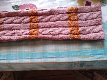 케이블 짜임 스누드 핑크 오렌지