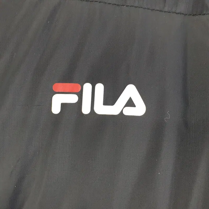 F6150 FILA 남95 블랙 로고 후드 롱패딩점퍼/더크