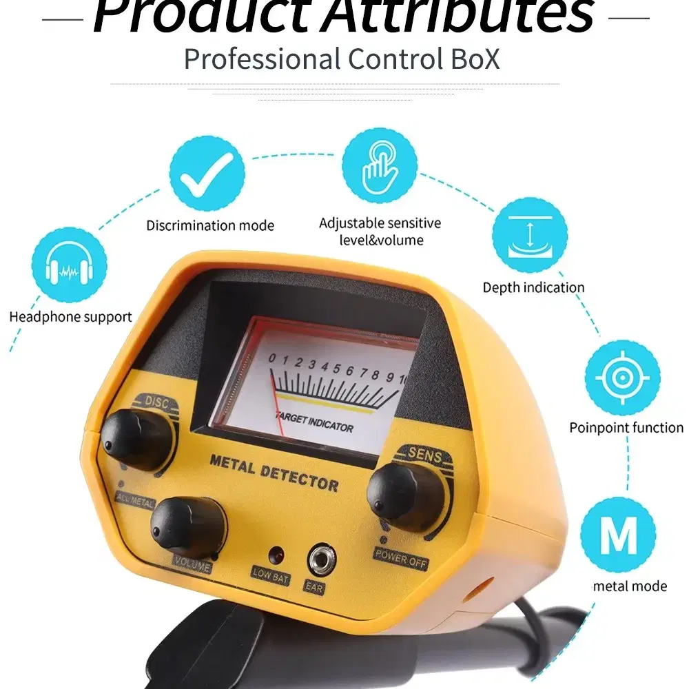 다목적 휴대용 금 은 동 보석 금속 탐지기 방수 보물 사냥꾼 찾기