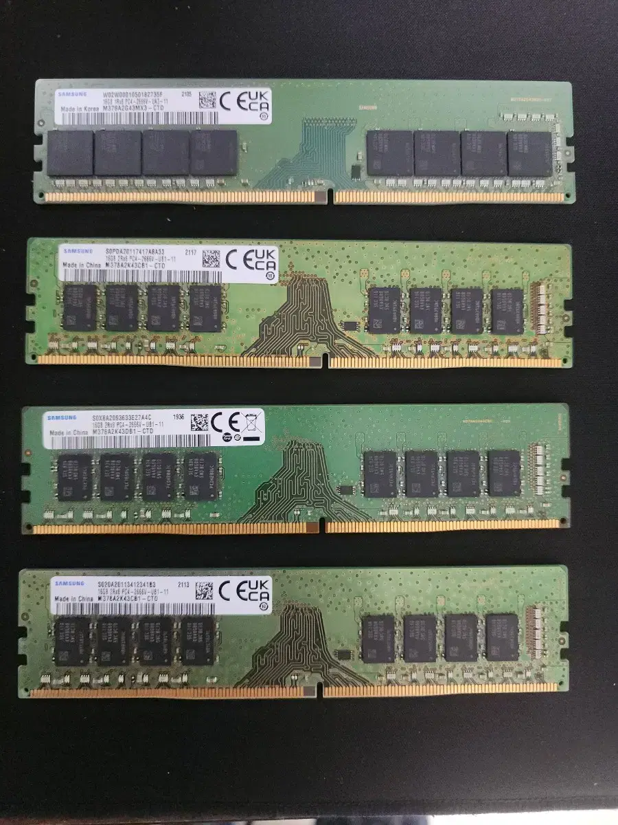 삼성 ddr4 2666mhz 16gb 4개 팝니다