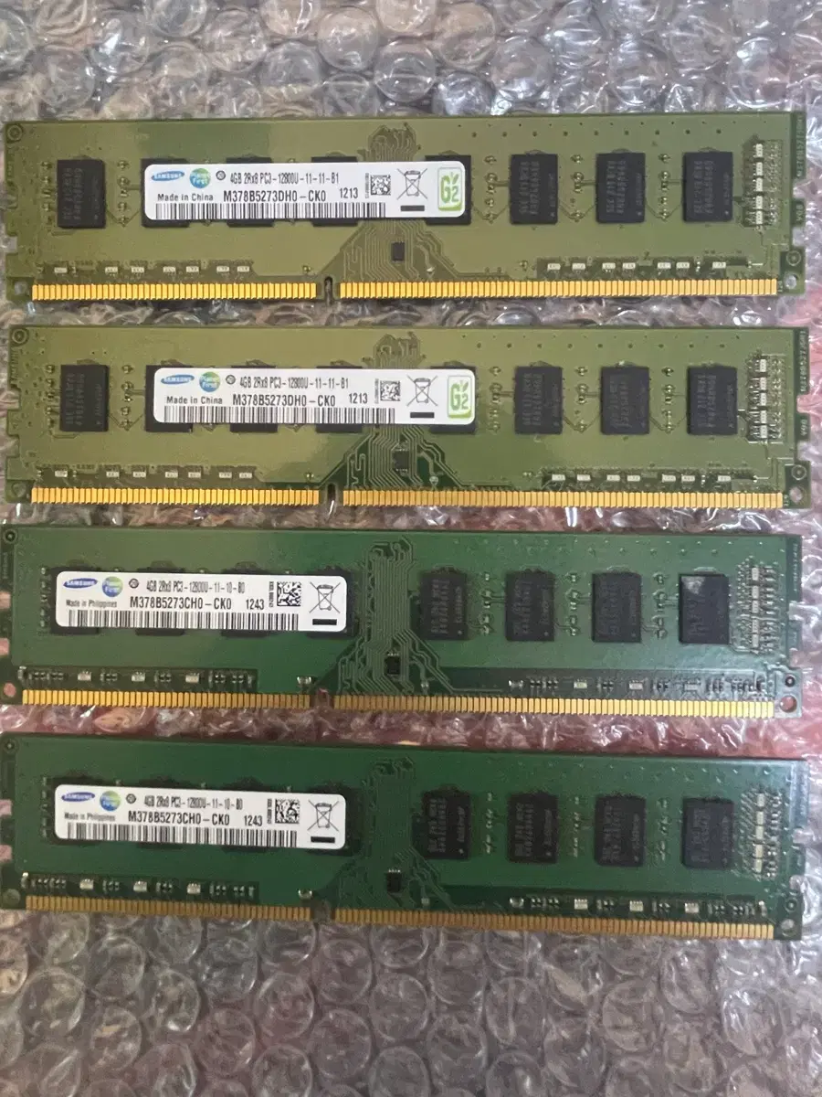 삼성 ddr3 12800 4GB 4개