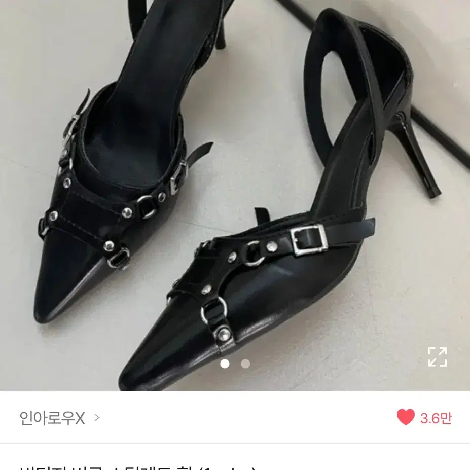 인아로우 X 빈티지 버클 스틸레토 힐