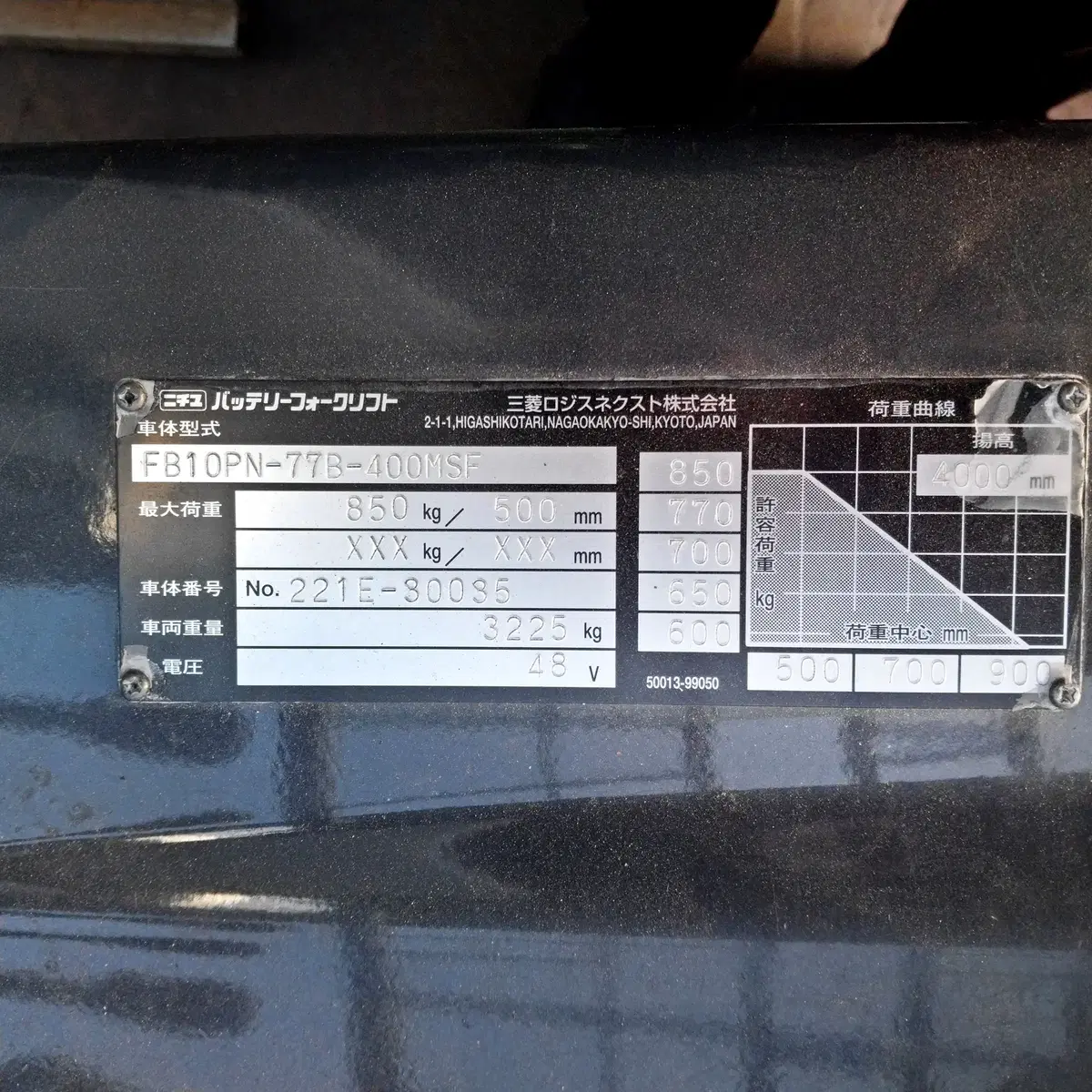 신차급 니찌유 1.0톤 중고 전동지게차 3단4M 3200시간 사이드쉬프트