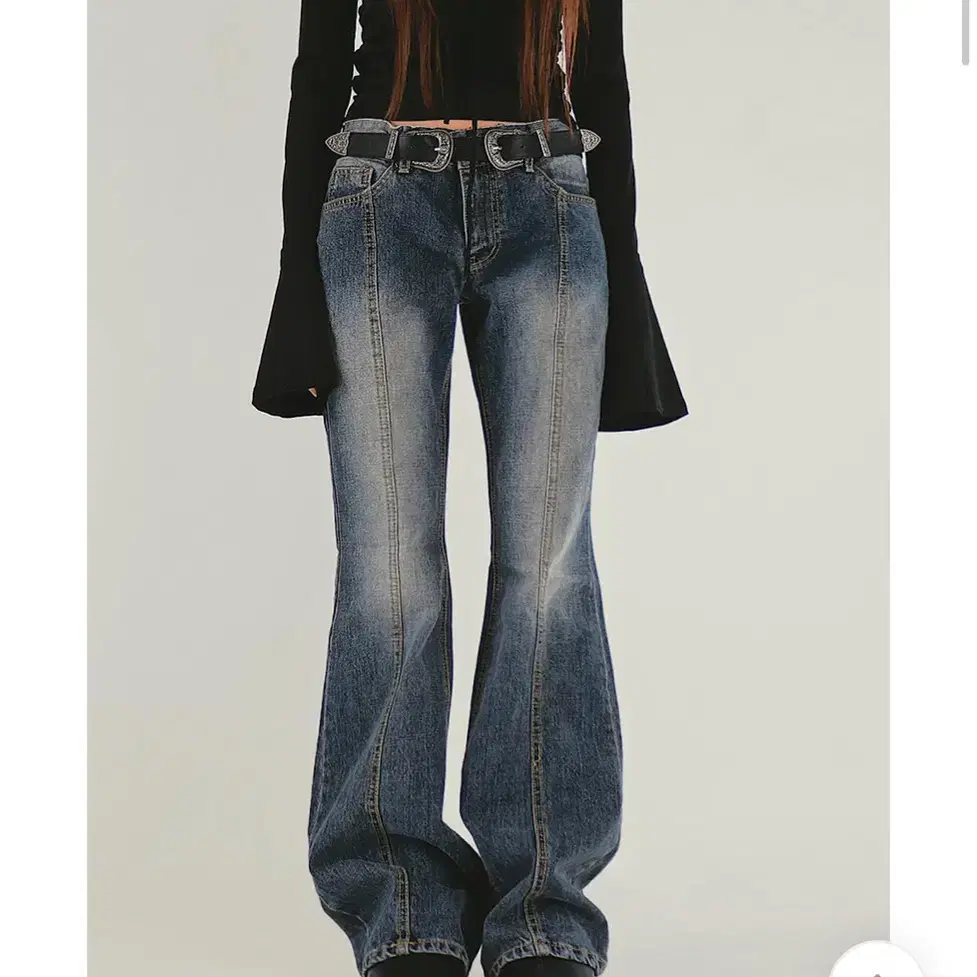 시크원 JAM LOWWAIST DARK DENIM SLIM BOOTCUT