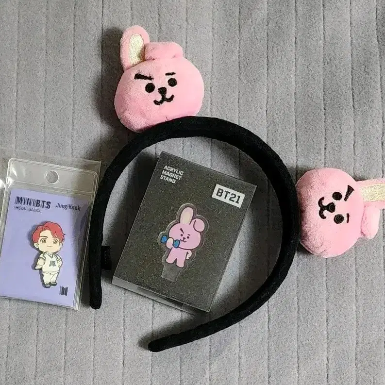 방탄 정국 jk 머스터 키링, BT21 쿠키헤어밴드 등 일괄