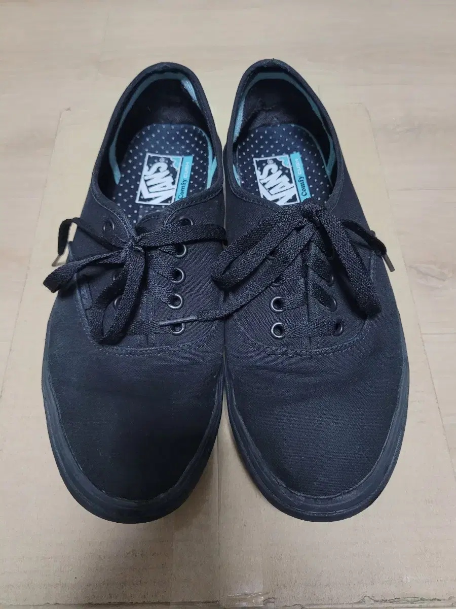 VANS 반스 어센틱 컴피쿠시 올블랙 275