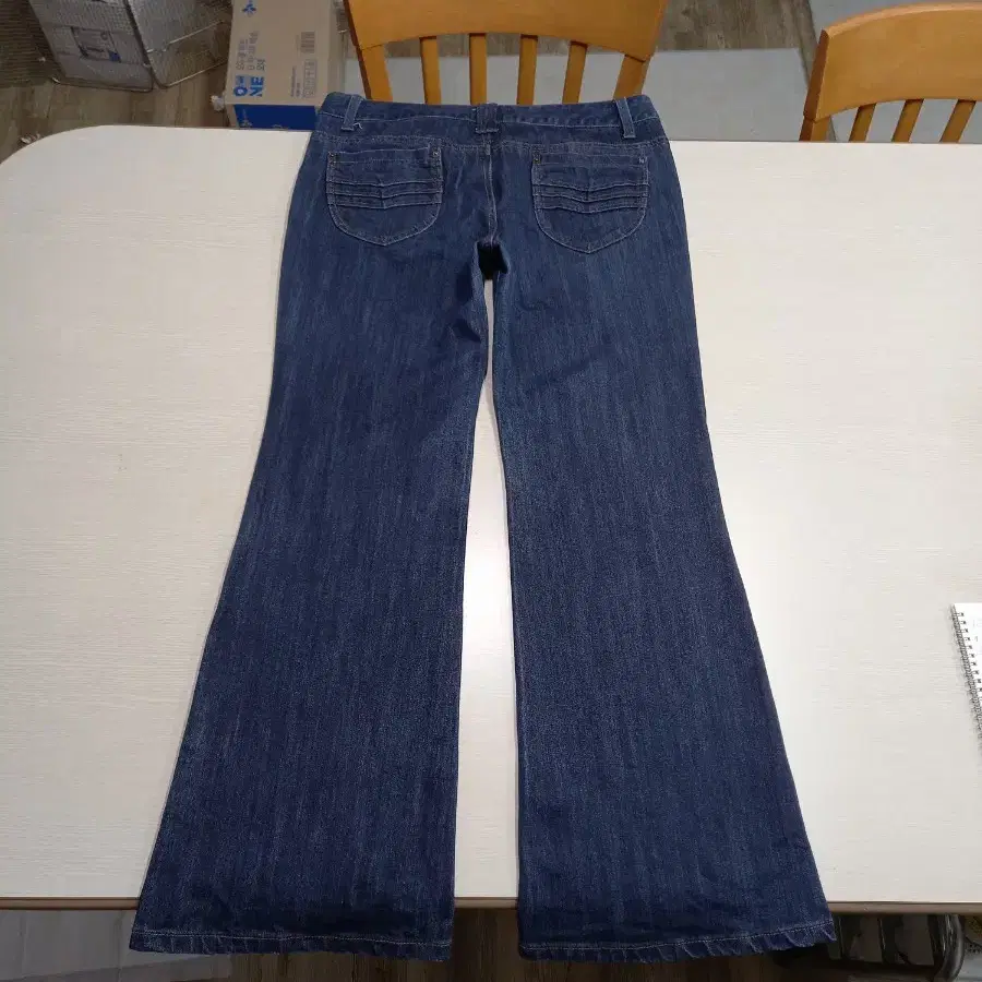 32 BELT JEANS 여성용 스판 부츠컷 진청 32-89