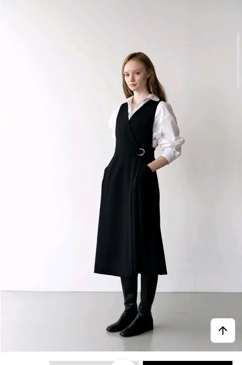 패브릭컬러지 랩 원피스 Button-up Wrap Dress