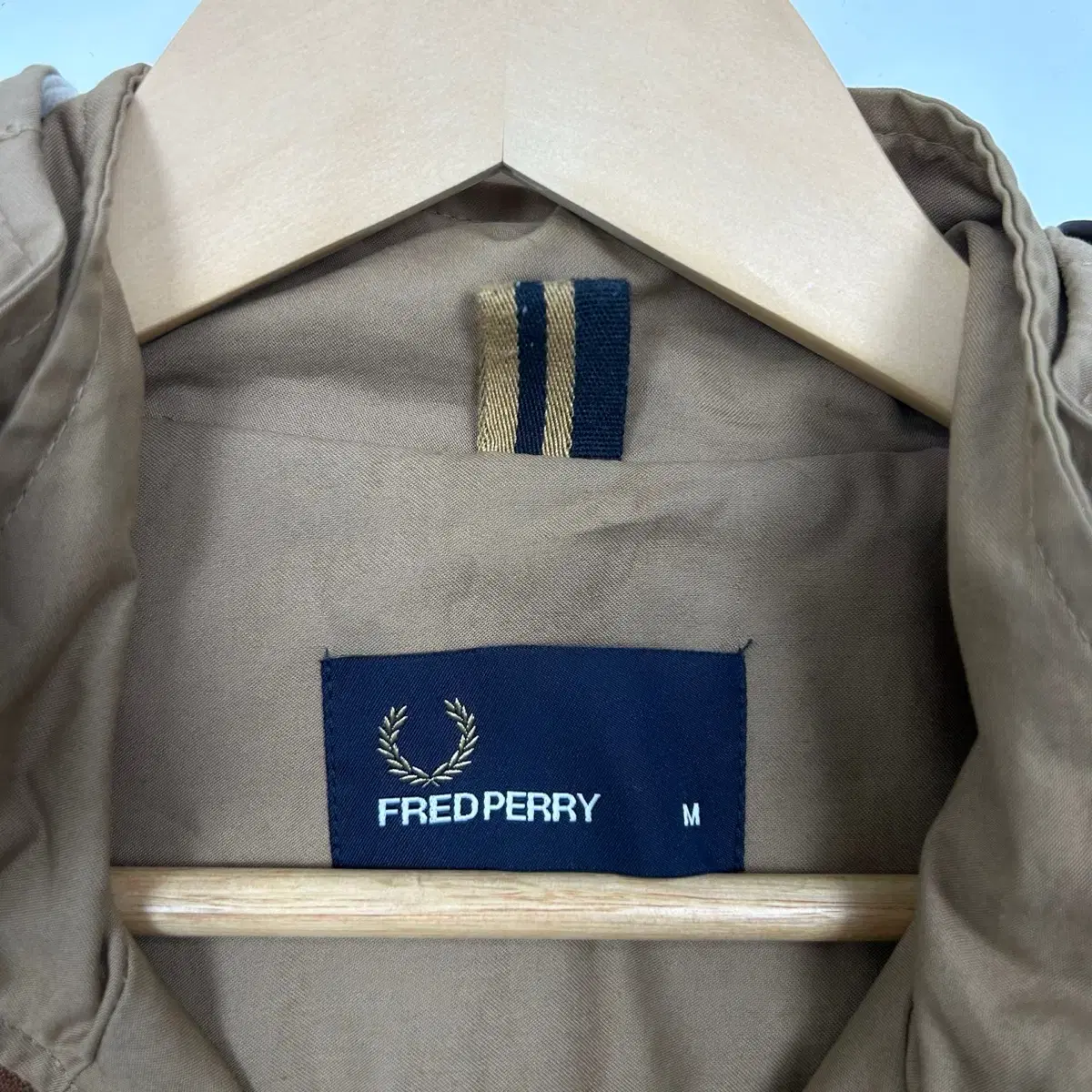 (무료배송) Fredferry 프레드페리 베이지 후드 자켓