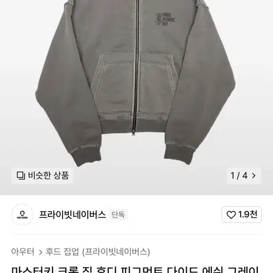 프라이빗네이버스 후드집업