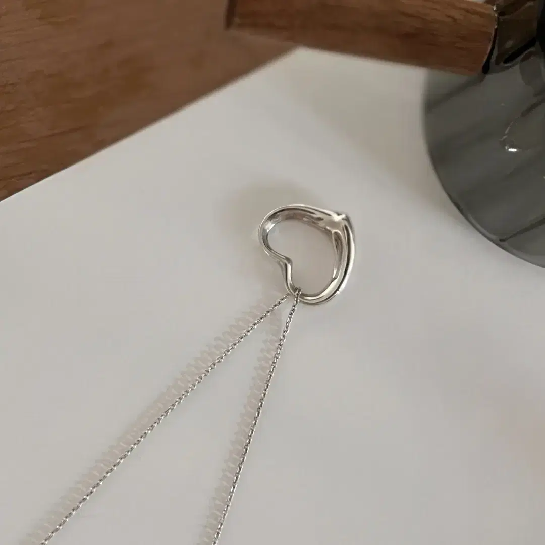 Tiffany&Co  티파니 앤코 엘사 퍼레티 오픈 하트 목걸이 22mm