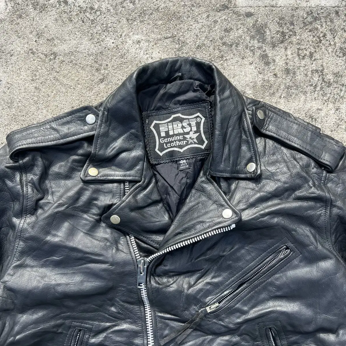 1990s Vintage First Genuine Leather