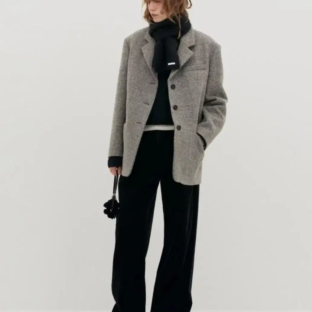 로우클래식 FINE ALPACA WOOL BLAZER COAT_GREY