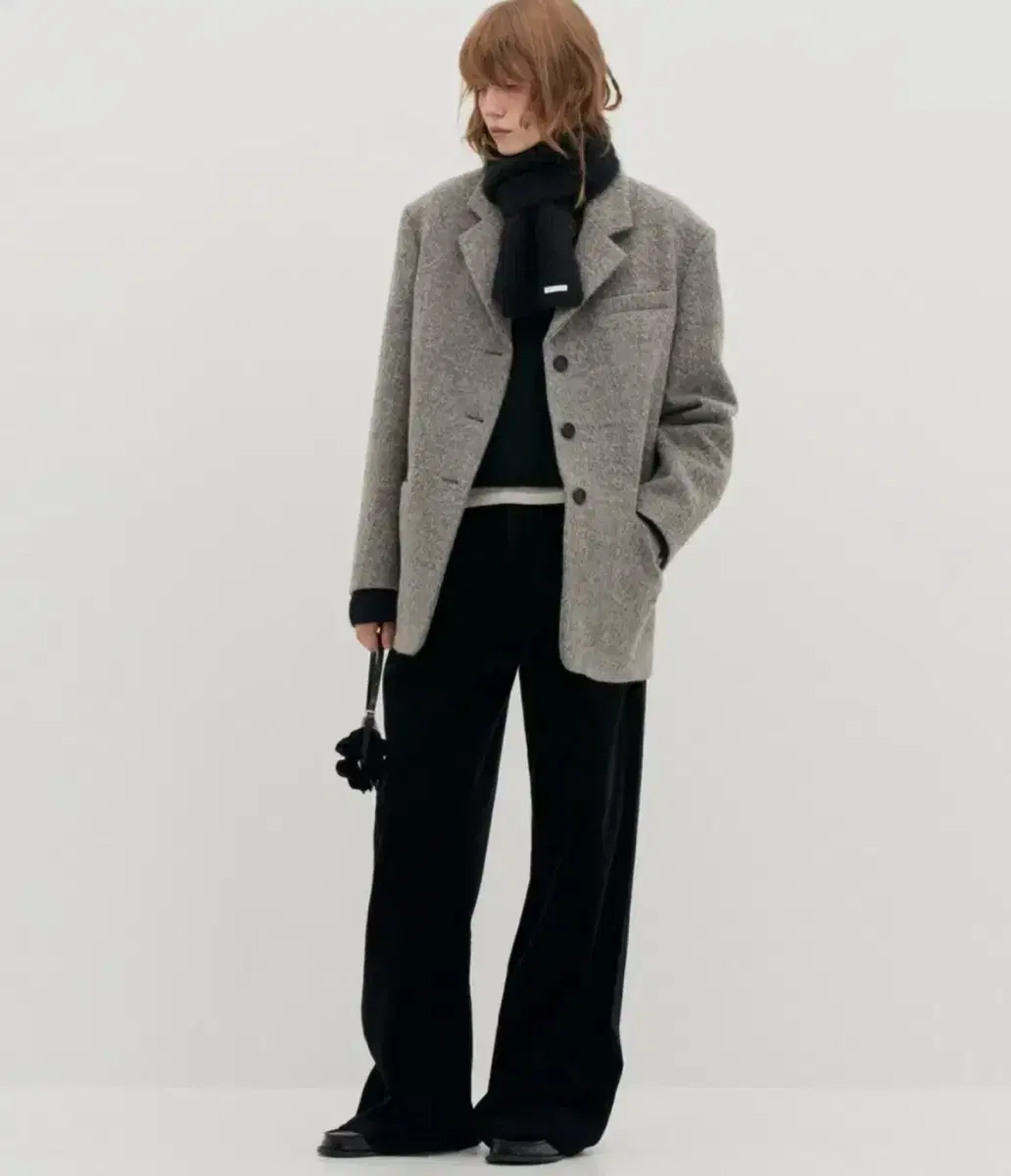 로우클래식 FINE ALPACA WOOL BLAZER COAT_GREY