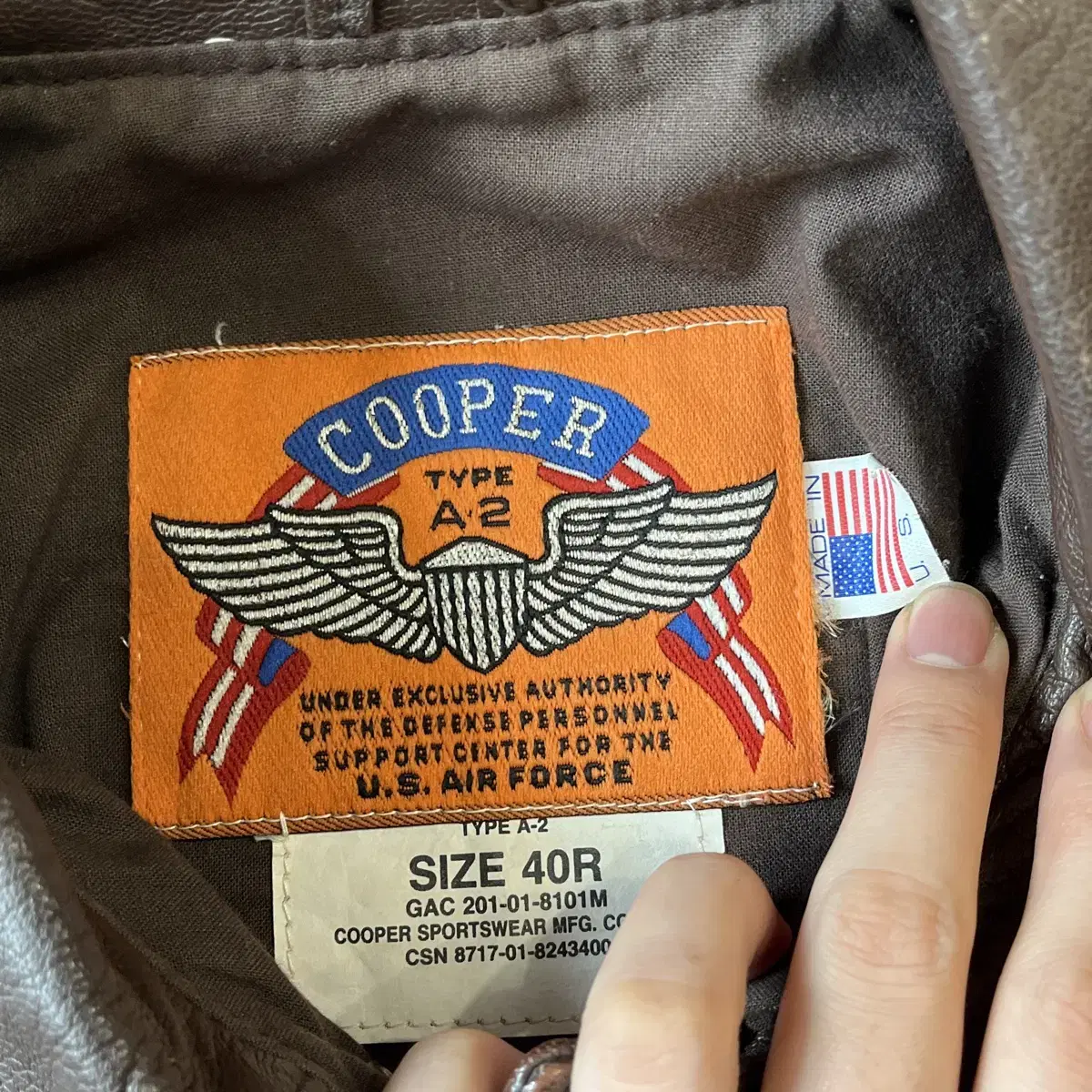 Cooper Type A-2 leather jacket