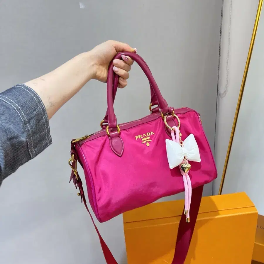 PRADA | 프라다 Prada Boston Bag Small Pink #프라다,#프라다 PRADA | 프라다 Prada Boston Bag Small Pink #프라다,#프라다